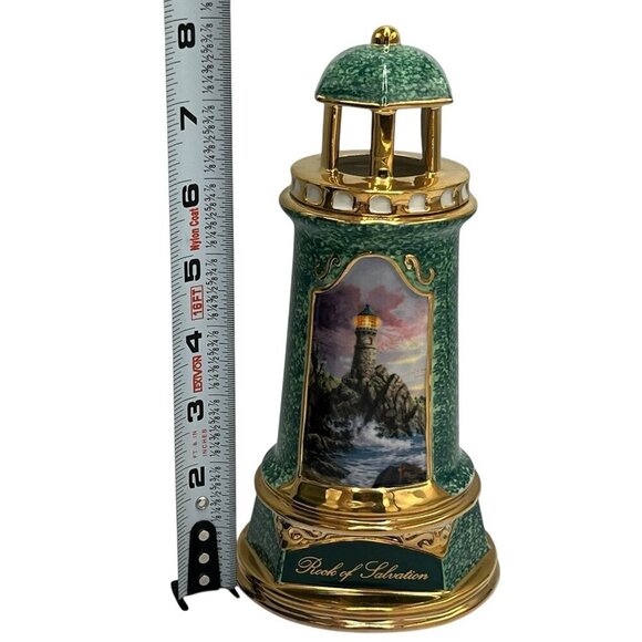 Thomas Kinkade Rock of Salvation Light Up Porcelain Lighthouse 2004 - Picture 13 of 16